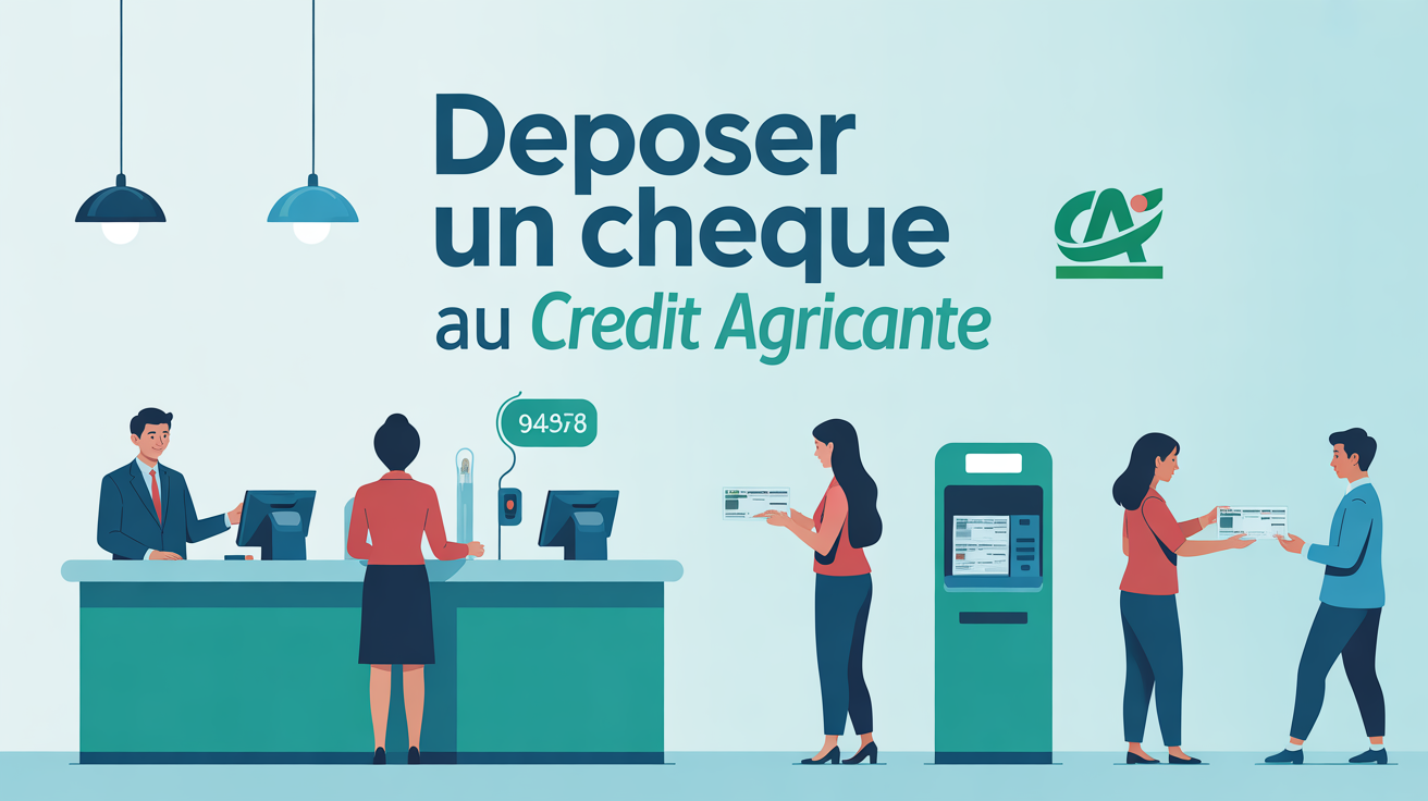 illustration depot de cheque credit agricole agence