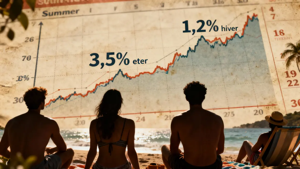 Graphique rendement boursier saison été hiver