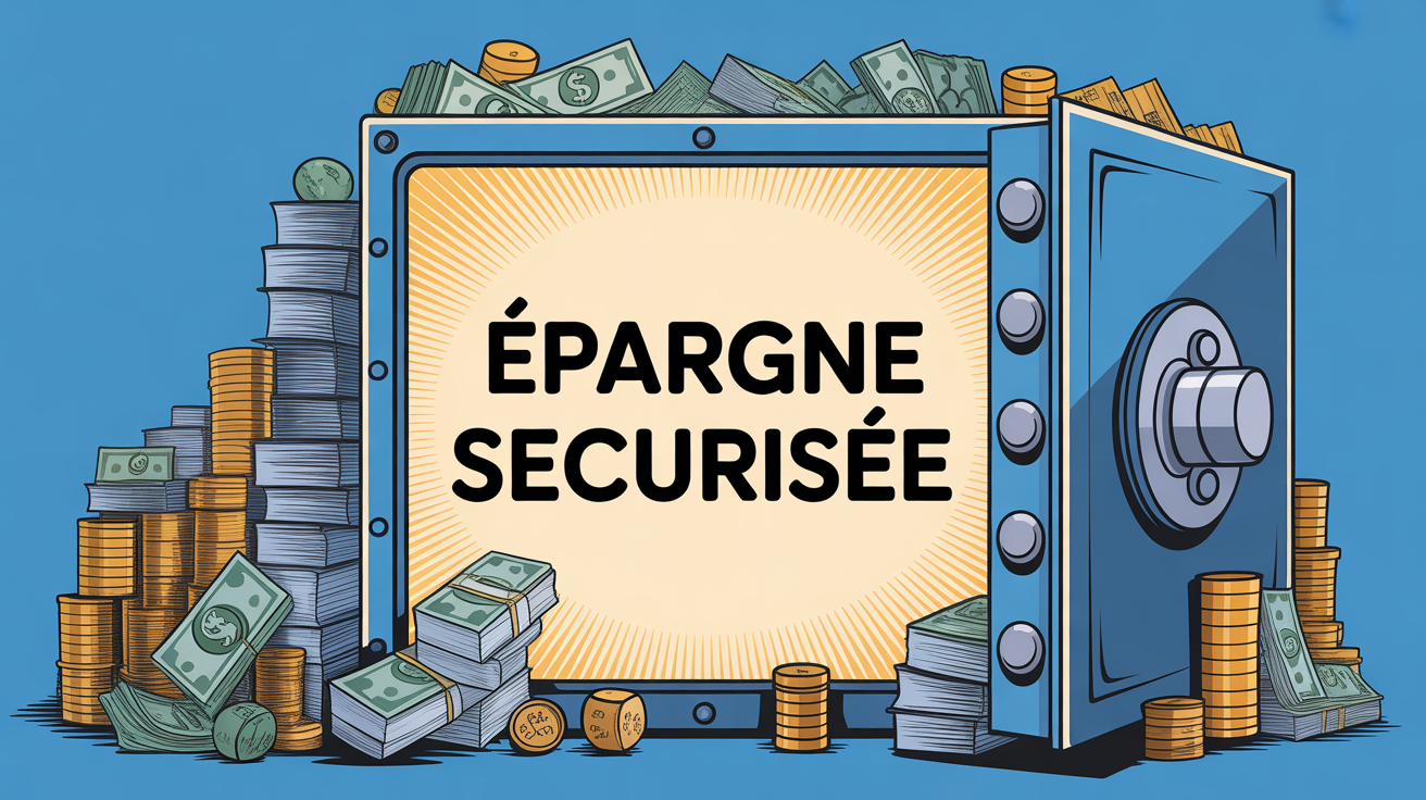 Coffre-fort et billets compte à terme banque populaire