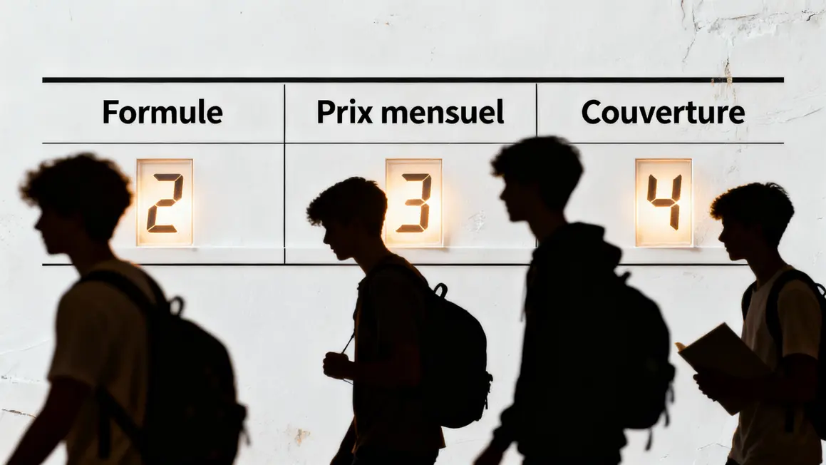 Tableau tarifs PCE US complémentaire santé étudiants