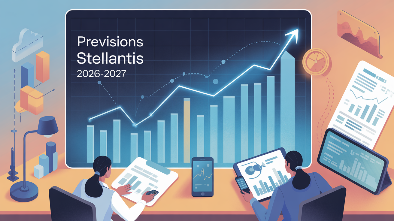 Graphique financier prévision action Stellantis 2026-2027
