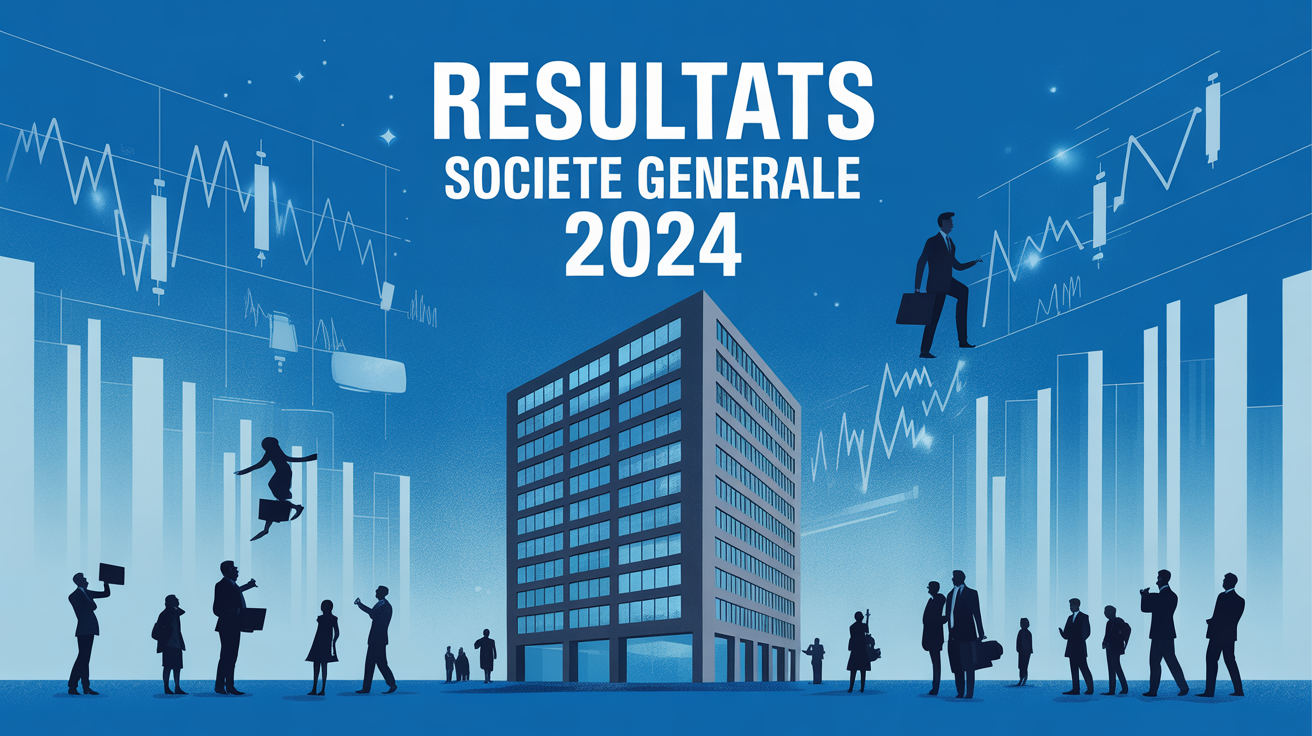 Illustration moderne résultats Société Générale 2024