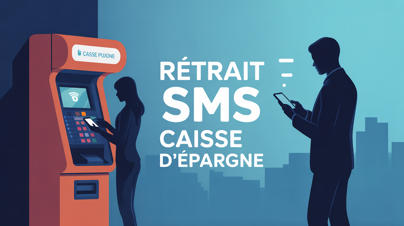 Retrait SMS Caisse d'Epargne distributeur automatique smartphone