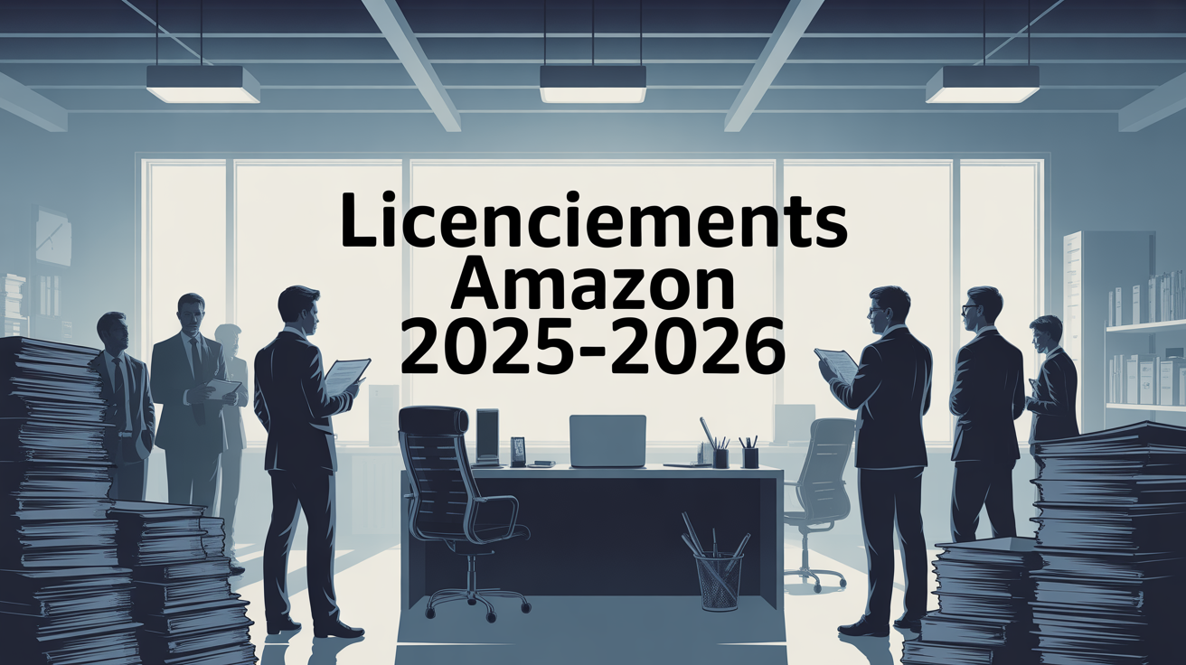 scene bureau silhouettes amazon licenciements