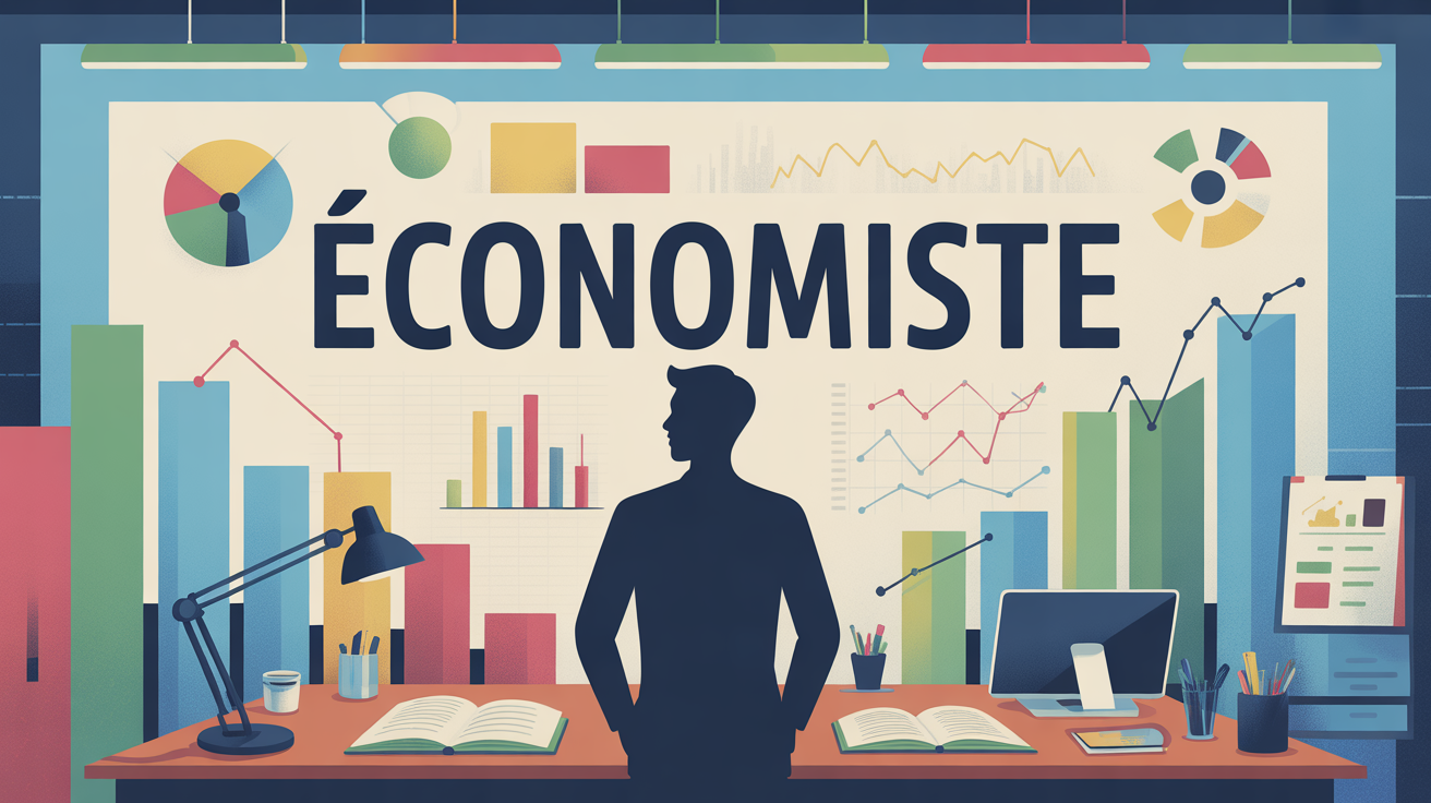 illustration stylisee bureau economiste