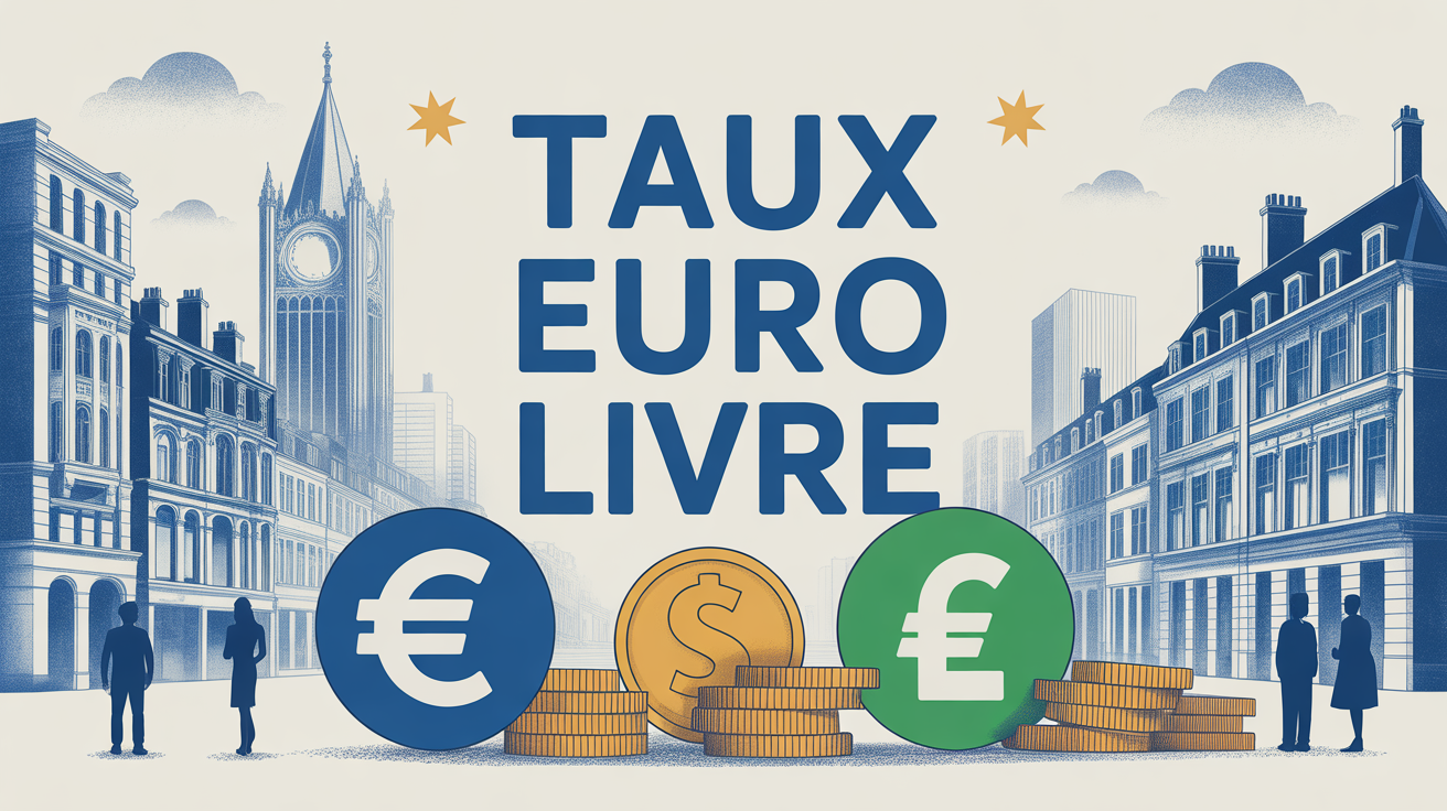 Visuel taux pour changer des euros en livres