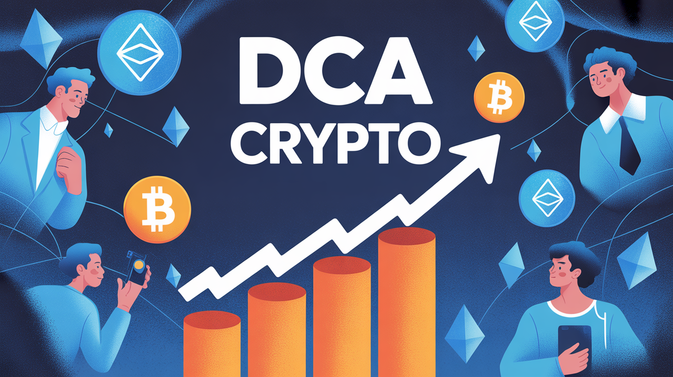 illustration graphique dca crypto croissance