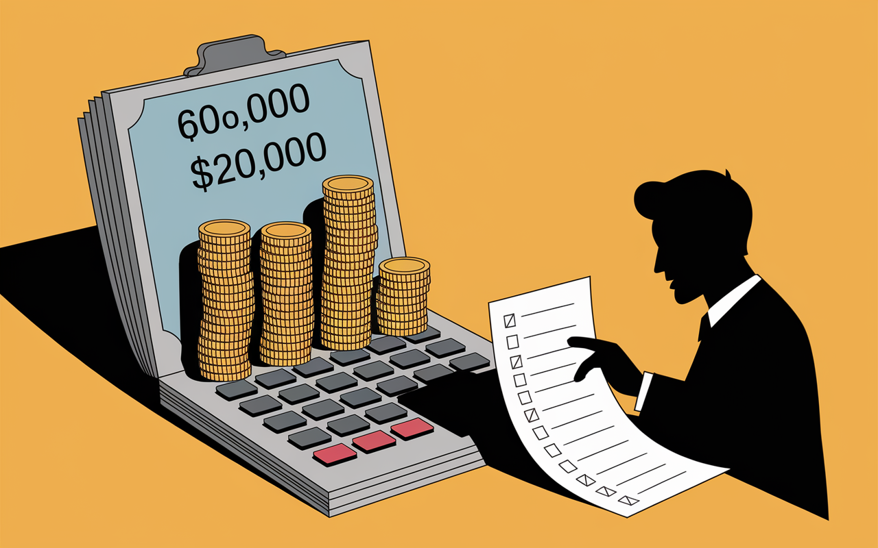 tableau financier dépréciation titres de participation 60000 20000
