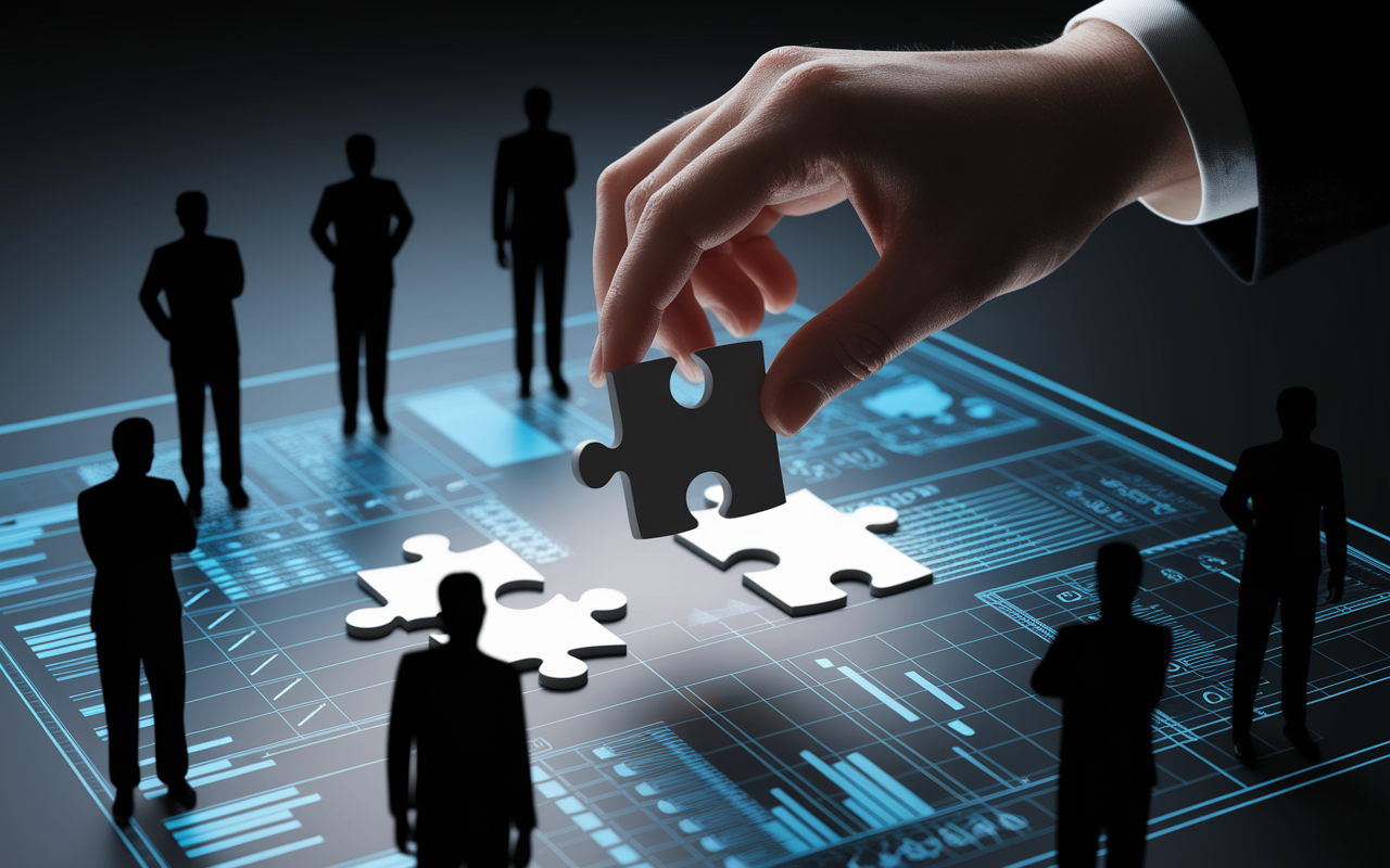 diagnostic strategique main puzzle graphiques