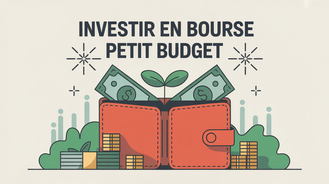 investir en bourse petit budget illustration portefeuille plante