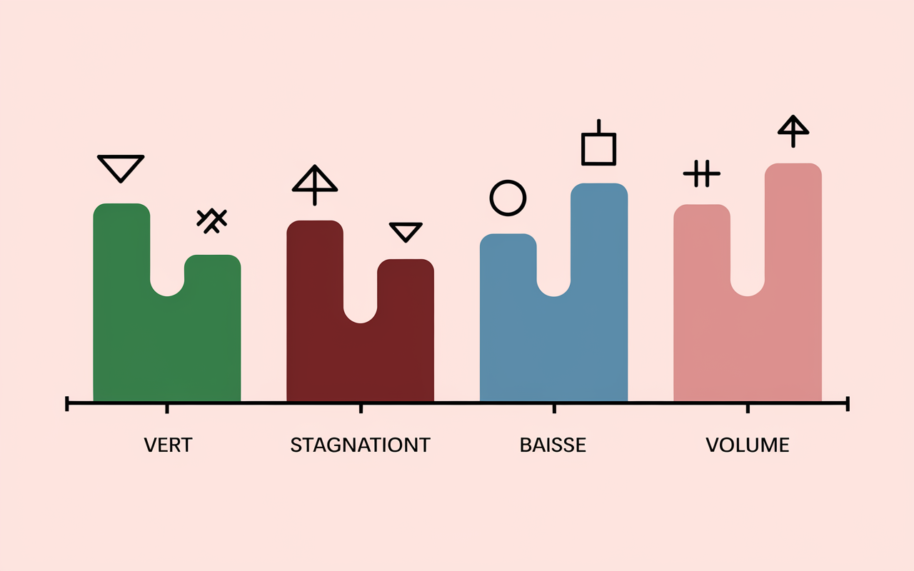 scenarios couleurs market facilitation index tableau graphique