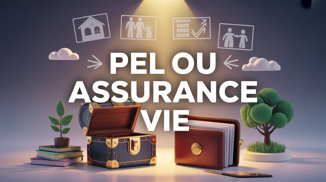 illustration coffre-fort et portefeuille pel ou assurance vie