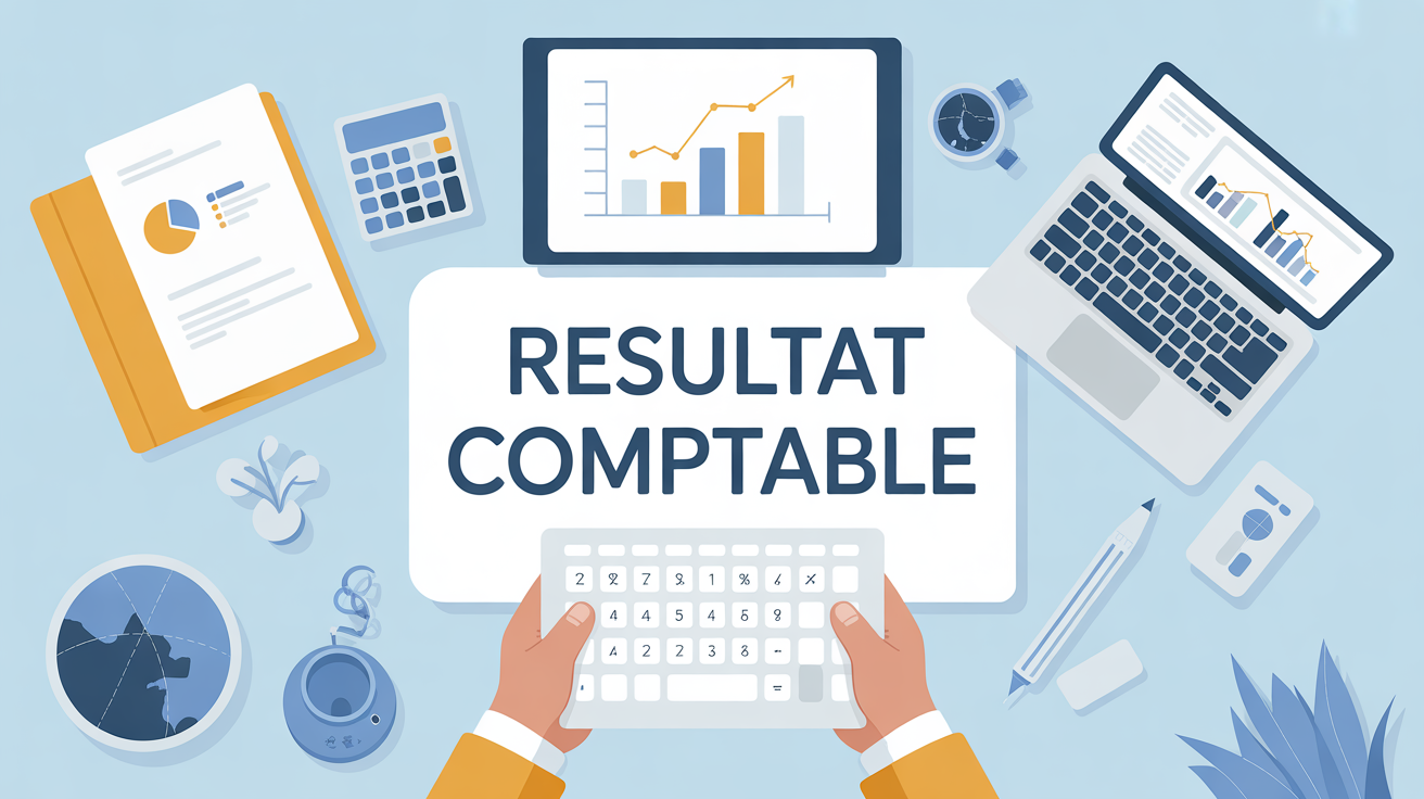 Graphique resultat comptable sur bureau