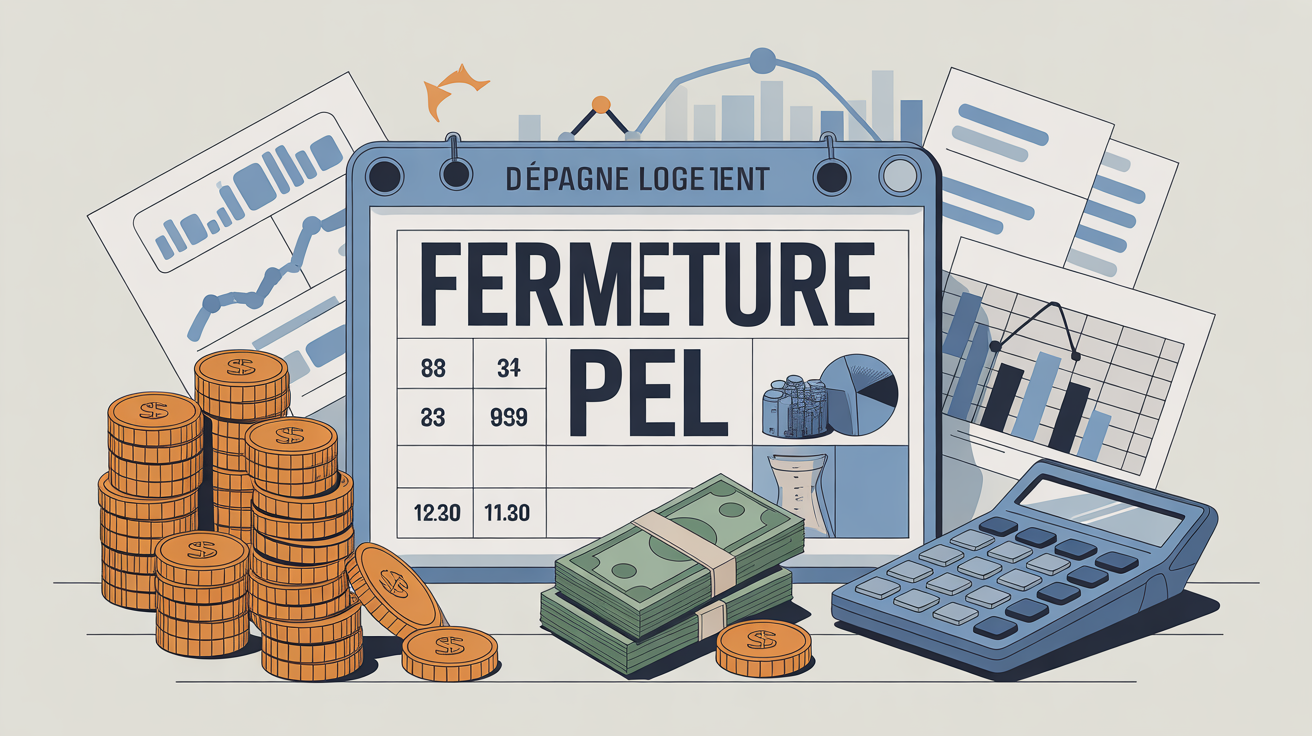 Image stylisée de la clôture d'un PEL sans projet immobilier