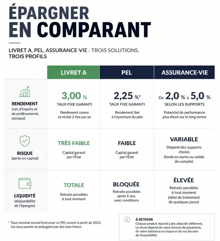 Infographie comparative des placements pour la meilleure banque pour placer son argent