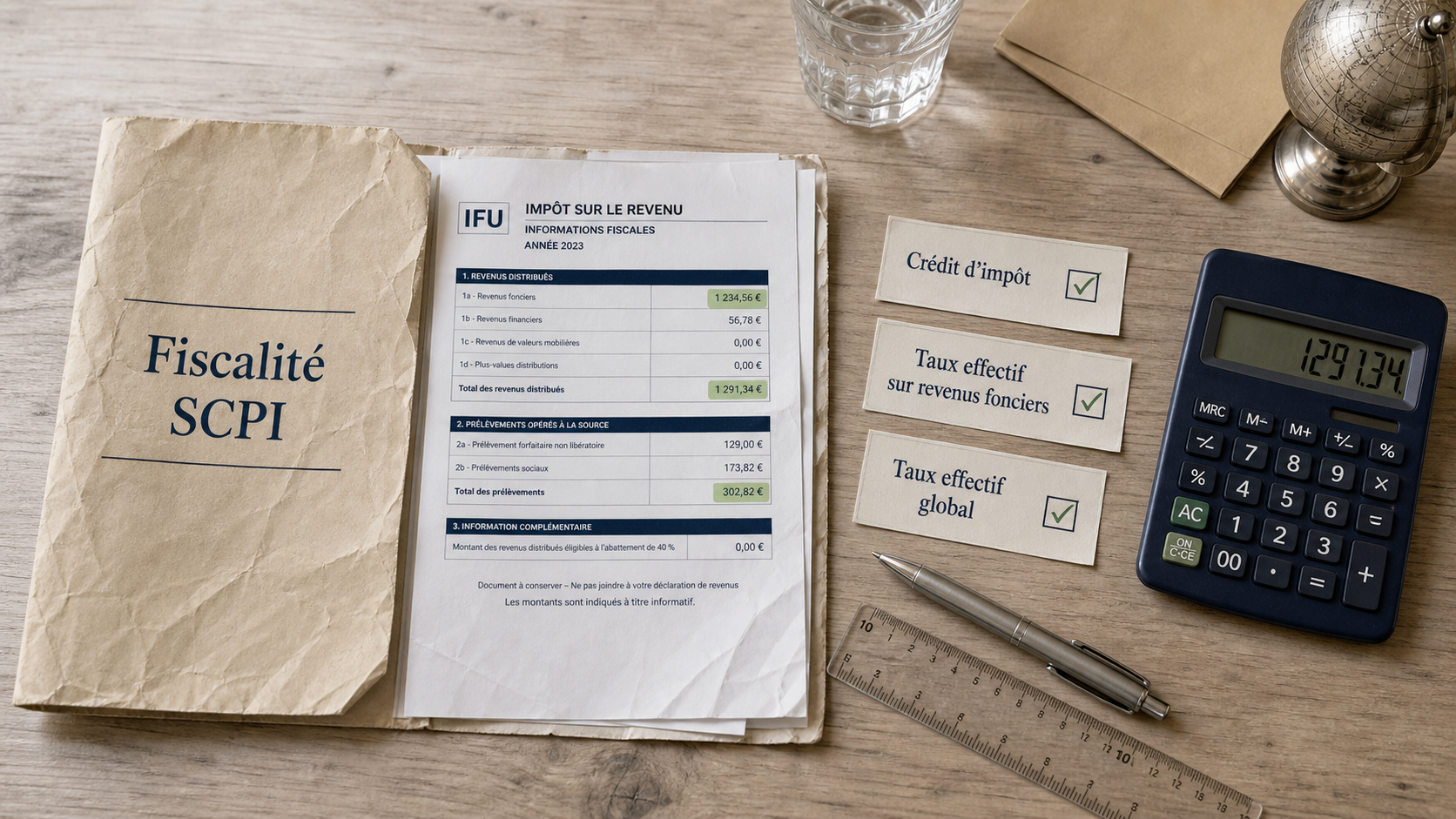 Fiscalité scpi étrangère : dossier et calculs pour éviter la double imposition
