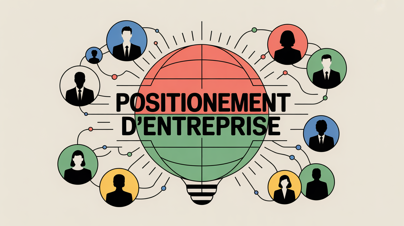 Illustration boussole positionnement d une entreprise moderne