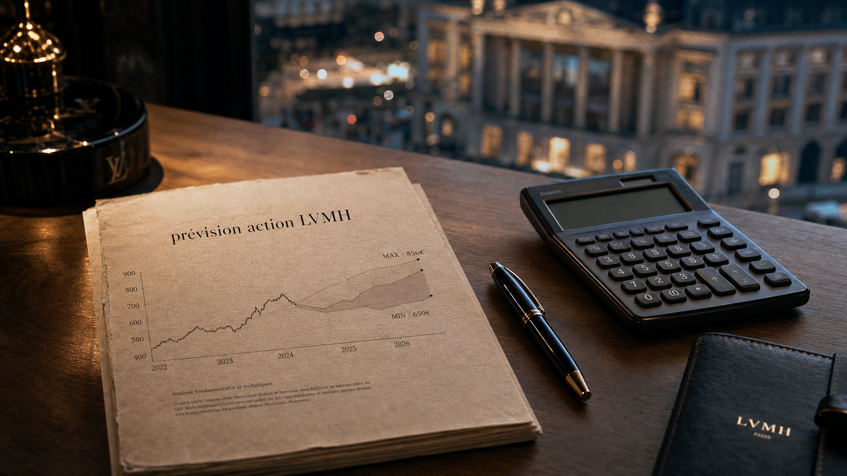 action lvmh prevision : 300 analystes, 451€ à court terme, scénarios 2040