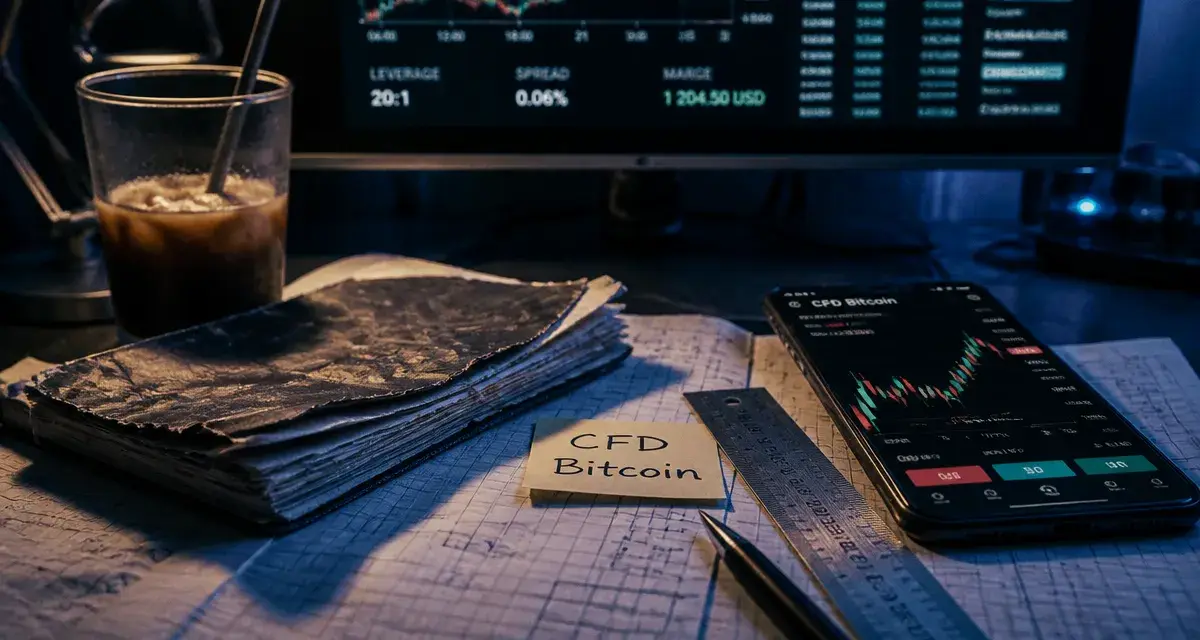 CFD bitcoin : graphique BTC, levier et gestion du risque