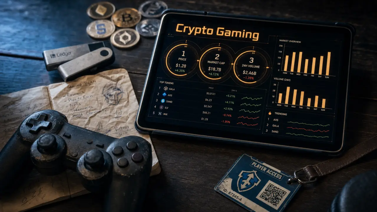 Crypto gaming : tokens et volume 24h, pièges avant achat