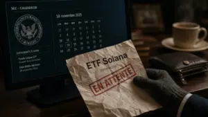 ETF Solana date 18 novembre 2025 : SEC, FSOL, staking intégré