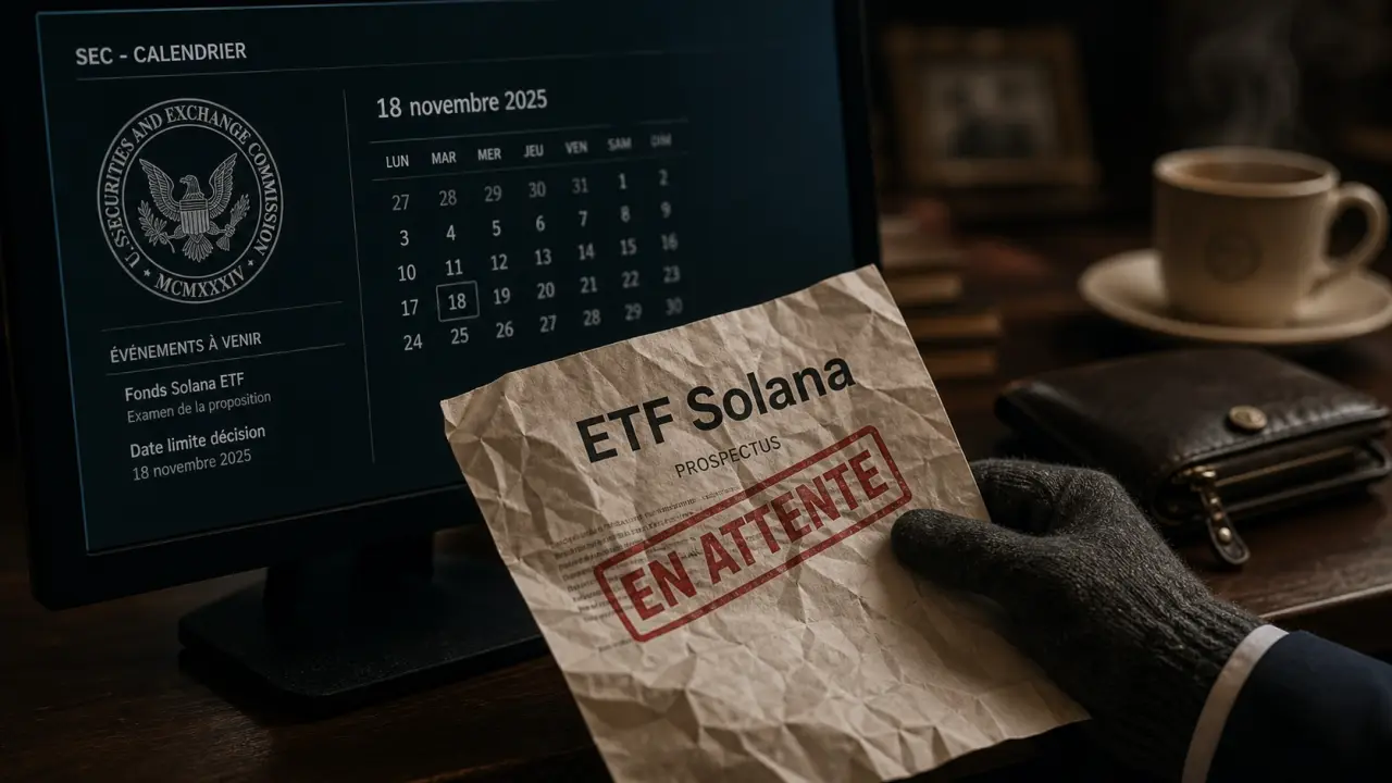 ETF Solana date 18 novembre 2025 : SEC, FSOL, staking intégré