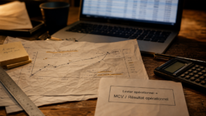 Levier opérationnel formule MCV, risque modèles à charges fixes