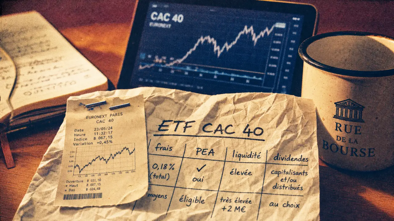 Meilleur etf cac 40 : frais 0,20% à 0,25%, PEA et dividendes