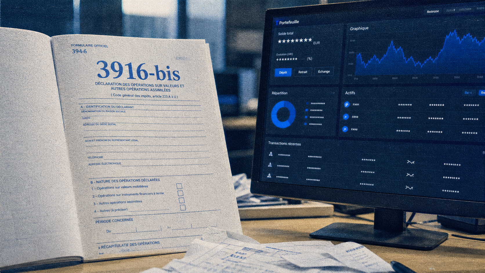 Ne pas déclarer compte binance, formulaire 3916-bis, risque d’amende