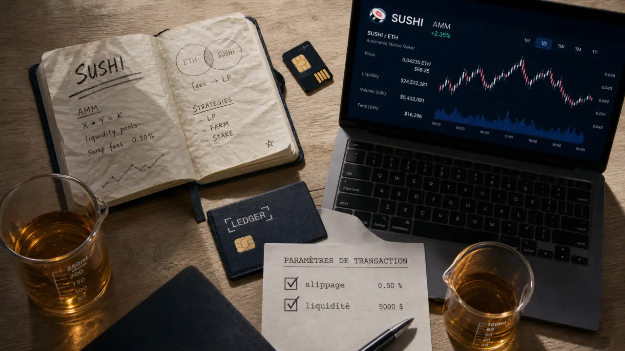 Sushi crypto : SushiSwap, token SUSHI et risques DeFi