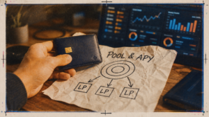 Yield farming : pools de liquidité et APY, perte impermanente