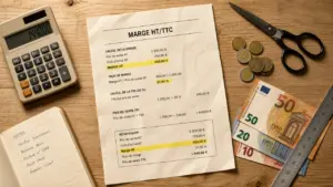 Calculer marge HT ou TTC : taux de marque, calcul prix