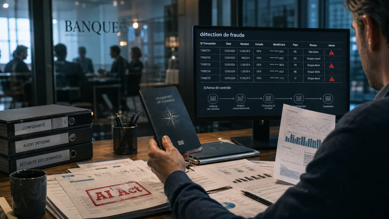 Intelligence artificielle banque : fraude détectée et conformité