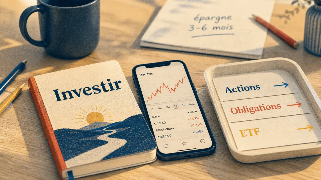 Investir en bourse debutant : carnet, actions et ETF