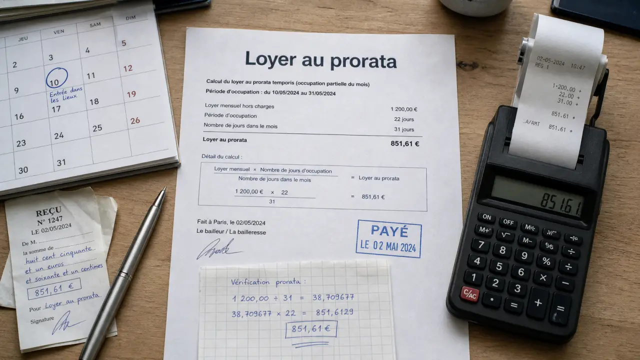 Loyer au prorata obligatoire : calcul du loyer au prorata