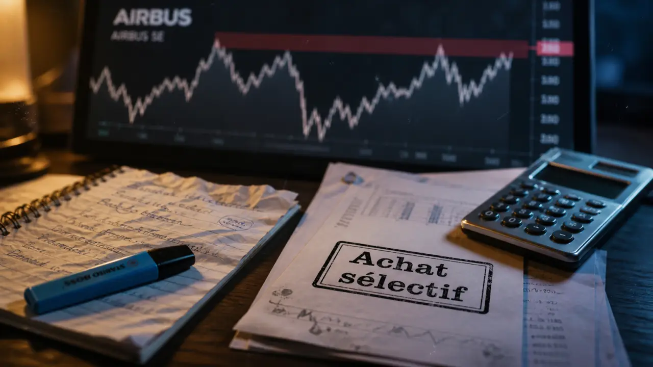 Faut-il acheter des actions Airbus aujourd’hui : graphique du cours à 196,18 € et zone de résistance