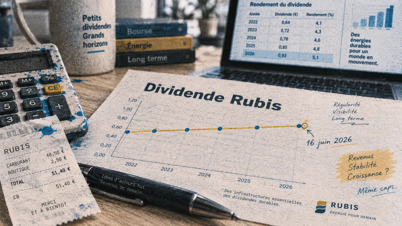 Dividendes Rubis : rendement 5,96 %, calcul et date 16 juin 2026