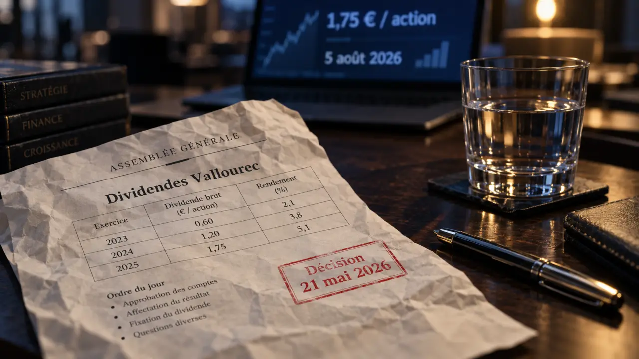 Dividendes Vallourec : 1,75 € attendu, aucun dividende 2025